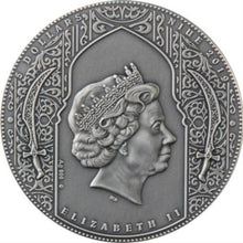 Load image into Gallery viewer, 2019 NIUE $5 NIZARIS ASSASSINS  2 OZ PURE SILVER COIN