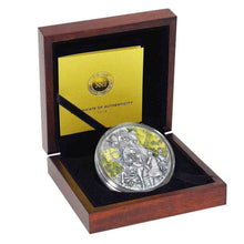 Load image into Gallery viewer, 2019 3 Oz Silver $5 Niue LU BU Warriors of Ancient China Antique Finish Coin.