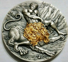 Load image into Gallery viewer, Niue 2018 Nemean Lion TWELVE LABOURS OF HERCULES 2 Oz $5 Silver Coin