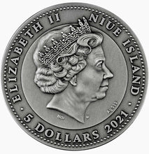 Load image into Gallery viewer, ARES AND MARS 2 Oz Silver Coin 5$ Niue 2021
