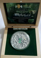 Load image into Gallery viewer, 2020 2 Oz Silver $5 Niue SWORD OF DESTINY The Witcher Antique Finish Coin