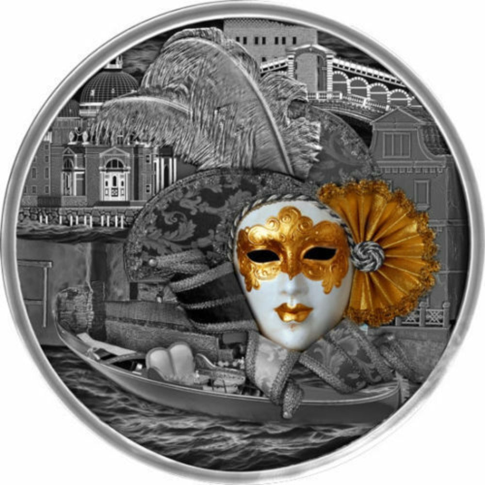 Niue Island 2019 5$ Venetian Mask High Relief 2oz Silver Coin