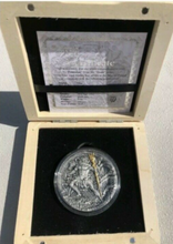 Load image into Gallery viewer, Niue Island 2018 POSEIDON GOD OF SEA series GODS $2 Silver Coin Gold plated 2 oz