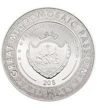 Load image into Gallery viewer, 2018 3 Oz Silver $20 MONA LISA Leonardo Da Vinci Great Micromosaic Passion Coin
