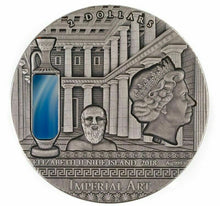 Load image into Gallery viewer, Niue 2018 GREECE Imperial Art Citrine Crystal 2 Oz $2 Silver Coin