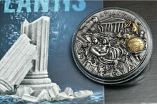 Load image into Gallery viewer, Niue $5 ATLANTIS - LEGENDARY LANDS Silver Coin 2019 Gold plated High Relief 2 oz