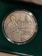 Load image into Gallery viewer, SAINT THEODOSIUS of the CAVES Ukraine 2016 Patinated Silver 10 UAH 1 Oz Coin