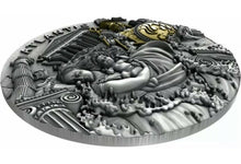 Load image into Gallery viewer, Niue $5 ATLANTIS - LEGENDARY LANDS Silver Coin 2019 Gold plated High Relief 2 oz