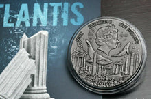 Load image into Gallery viewer, Niue $5 ATLANTIS - LEGENDARY LANDS Silver Coin 2019 Gold plated High Relief 2 oz