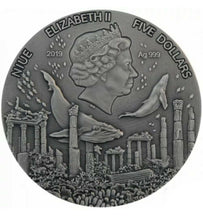 Load image into Gallery viewer, Niue $5 ATLANTIS - LEGENDARY LANDS Silver Coin 2019 Gold plated High Relief 2 oz