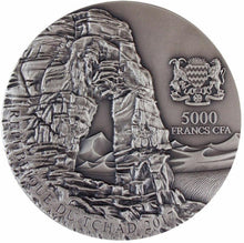 Load image into Gallery viewer, Chad 2017 5000 Francs Libyan Desert Glass Meteorite Art 5oz Silver Coin