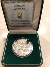 Load image into Gallery viewer, SAINT THEODOSIUS of the CAVES Ukraine 2016 Patinated Silver 10 UAH 1 Oz Coin