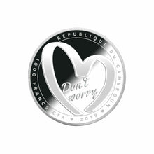 Load image into Gallery viewer, Cameroon 2019 Be Happy Lucky Charm 1000 Francs Silver Coin