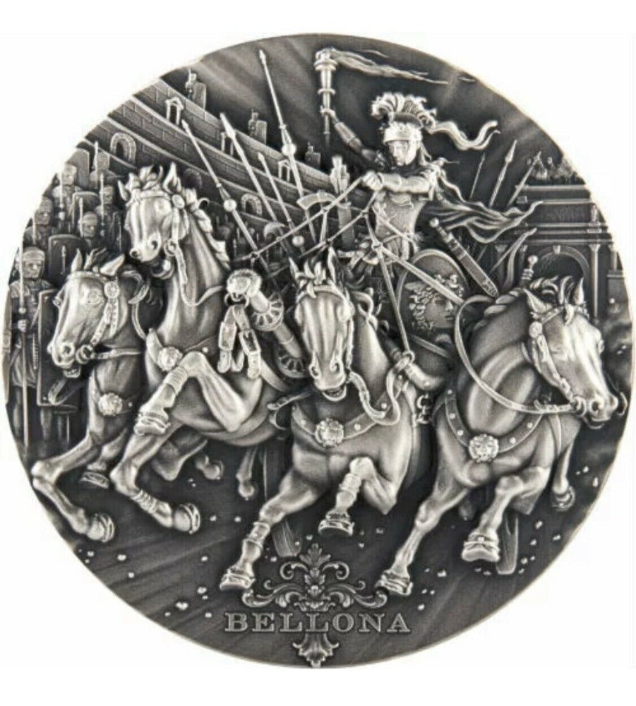 BELLONA - ROMAN GODS - 2018 2 oz Ultra High Relief Pure Silver