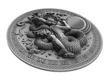 Load image into Gallery viewer, 2018 Niue 2 oz Antique Silver Demigods Perseus Ultra High Relief
