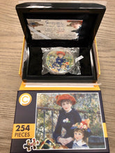 Load image into Gallery viewer, TWO SISTERS Renoir Micropuzzle Treasures 3 Oz Silver Coin 20$ Palau 2020
