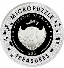 Load image into Gallery viewer, TWO SISTERS Renoir Micropuzzle Treasures 3 Oz Silver Coin 20$ Palau 2020
