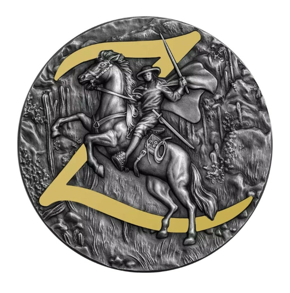 ZORRO 2 Oz Silver Coin 5$ Niue 2021