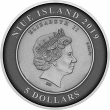 Load image into Gallery viewer, Niue 2019 ATLANTIS THE SUNKEN CITY WITH AQUA EPOXY 2 Oz 2$ Silver Coin
