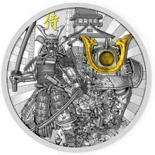 Load image into Gallery viewer, Niue 2019 Samurai Warriors 2 oz 5$ Antique finish Silver Coin
