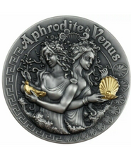 Load image into Gallery viewer, APHRODITE AND VENUS Strong and Beautiful Goddesses 2 Oz Silver Coin 5$ Niue 2020
