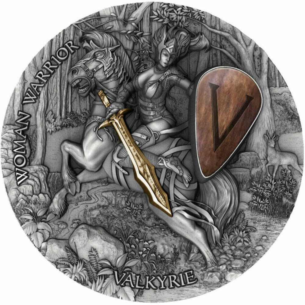 VALKYRIE Woman Warrior 2 Oz Silver Coin 5$ Niue 2020