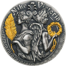 Load image into Gallery viewer, Niue 2018 2 Oz Silver VICTORIA AND NIKE Goddesses Coin
