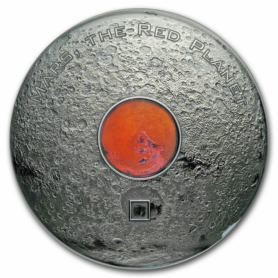 Cook Islands 2017 Meteorites Mars The Red Planet 3 oz $20 Silver Coin