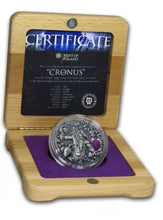 Load image into Gallery viewer, CRONUS TITANS 3D 2 oz $2 Ultra High Relief Antique Silver Coin 2018 Niue
