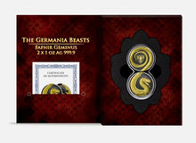 Load image into Gallery viewer, Germania 2020 2x5 Mark Germania Beasts Geminus Fafnir 2x1oz 9999 Silver Coin Set
