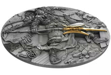 Load image into Gallery viewer, LYU BU ANCIENT CHINESE WARRIOR 2020 2 oz $5 High Relief Antique Silver Coin NIUE
