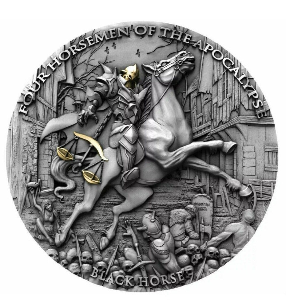 2020 Niue Black Horse Four Horsemen Of The Apocalypse 2oz Silver Coin NGC MS69